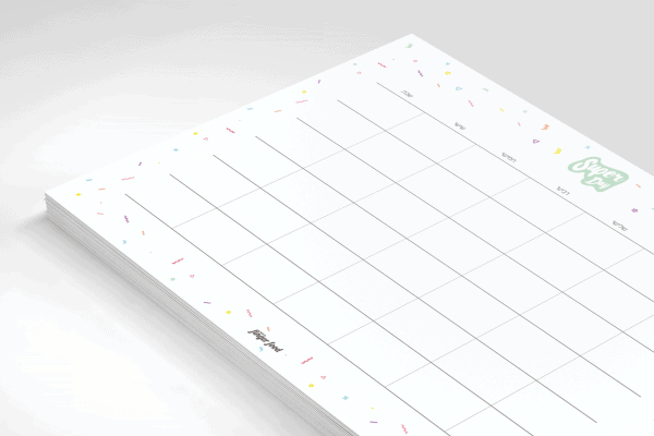 פלאנר תכנון חודשי 2021 - דגם White Confetti